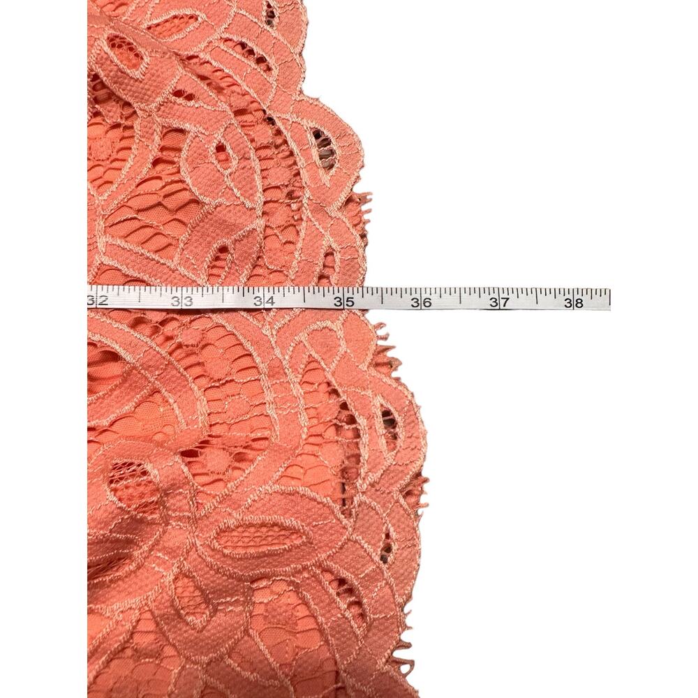 Love, Fire Coral Lace Dress Size Medium Wedding Guest - Picture 7 of 7
